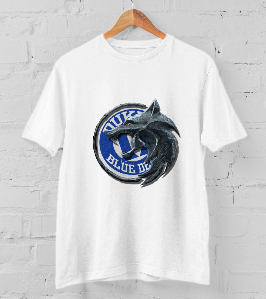 Duke Blue Devils Logo With Fierce Wolf Design Cht1Twnc2005 T-Shirt