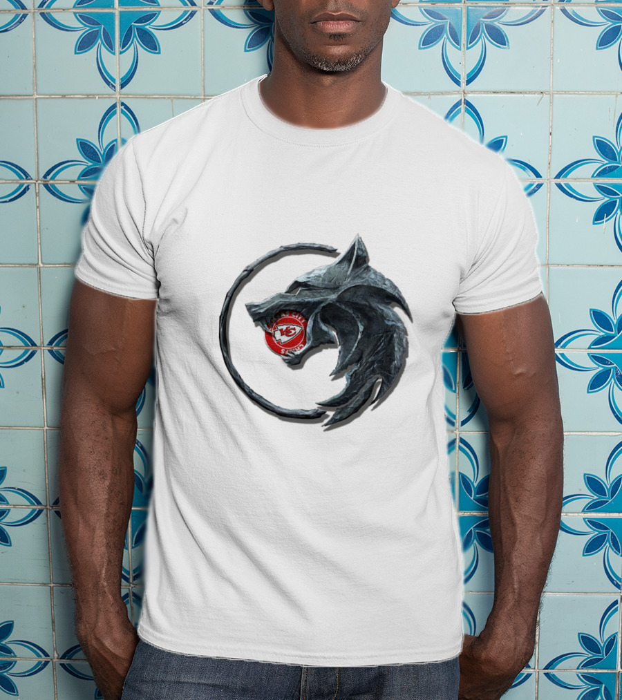 Kansas City Chiefs Wolf Emblem Nfl T-Shirt