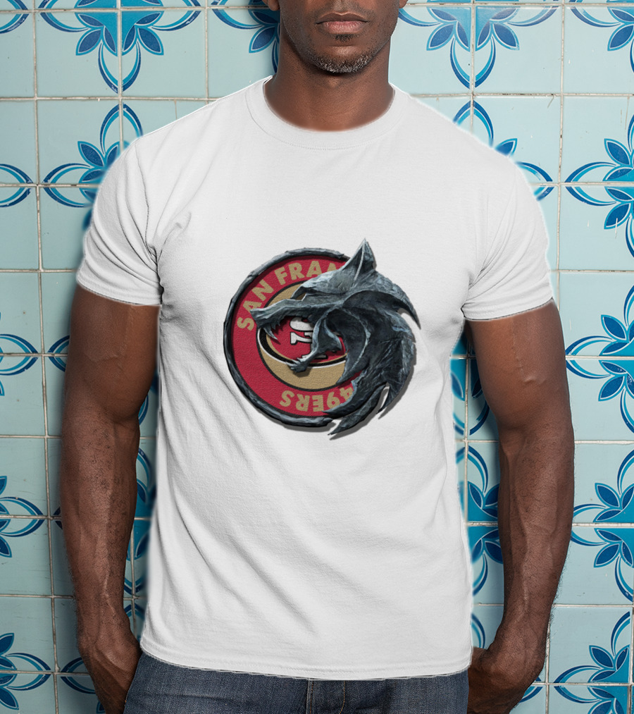 San Francisco 49ers Dragon Emblem Cht1Twnfl2027 T-Shirt