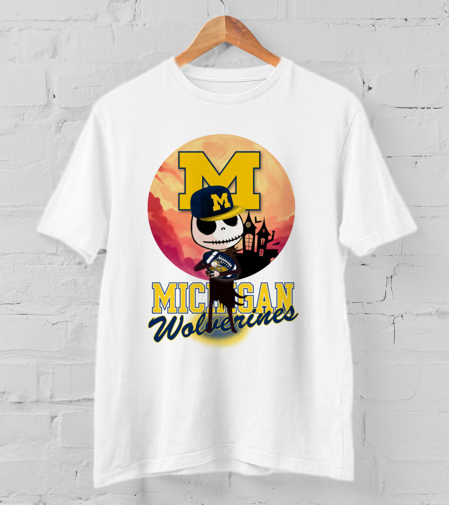 Michigan Wolverines Jack Skellington Halloween Anime T-Shirt