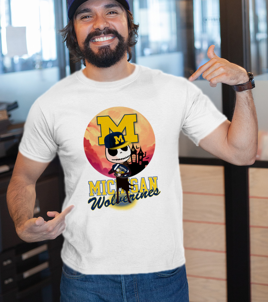 Michigan Wolverines Jack Skellington Halloween Anime T-Shirt