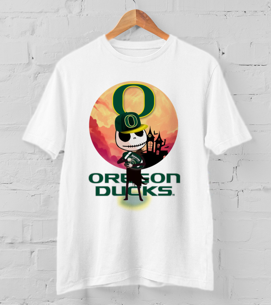 Oregon Ducks Halloween Skeleton O T-Shirt