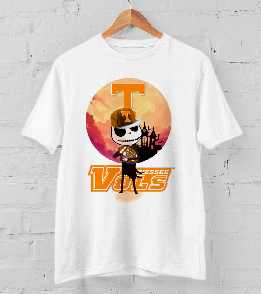Tennessee Vols Jack Skellington Halloween Football T-Shirt