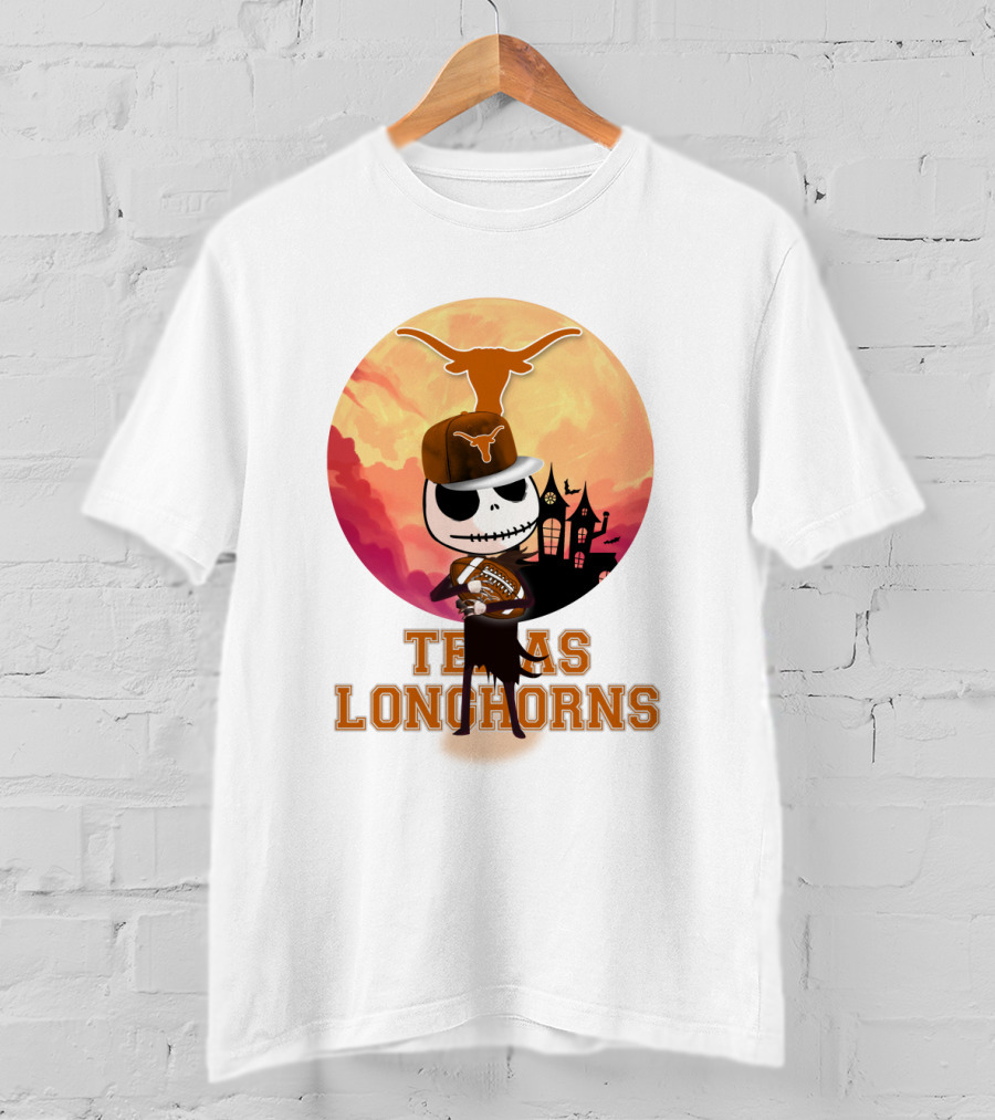 Texas Longhorns Football Skeleton Halloween T-Shirt