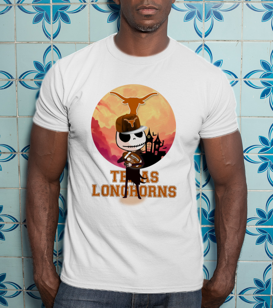 Texas Longhorns Football Skeleton Halloween T-Shirt