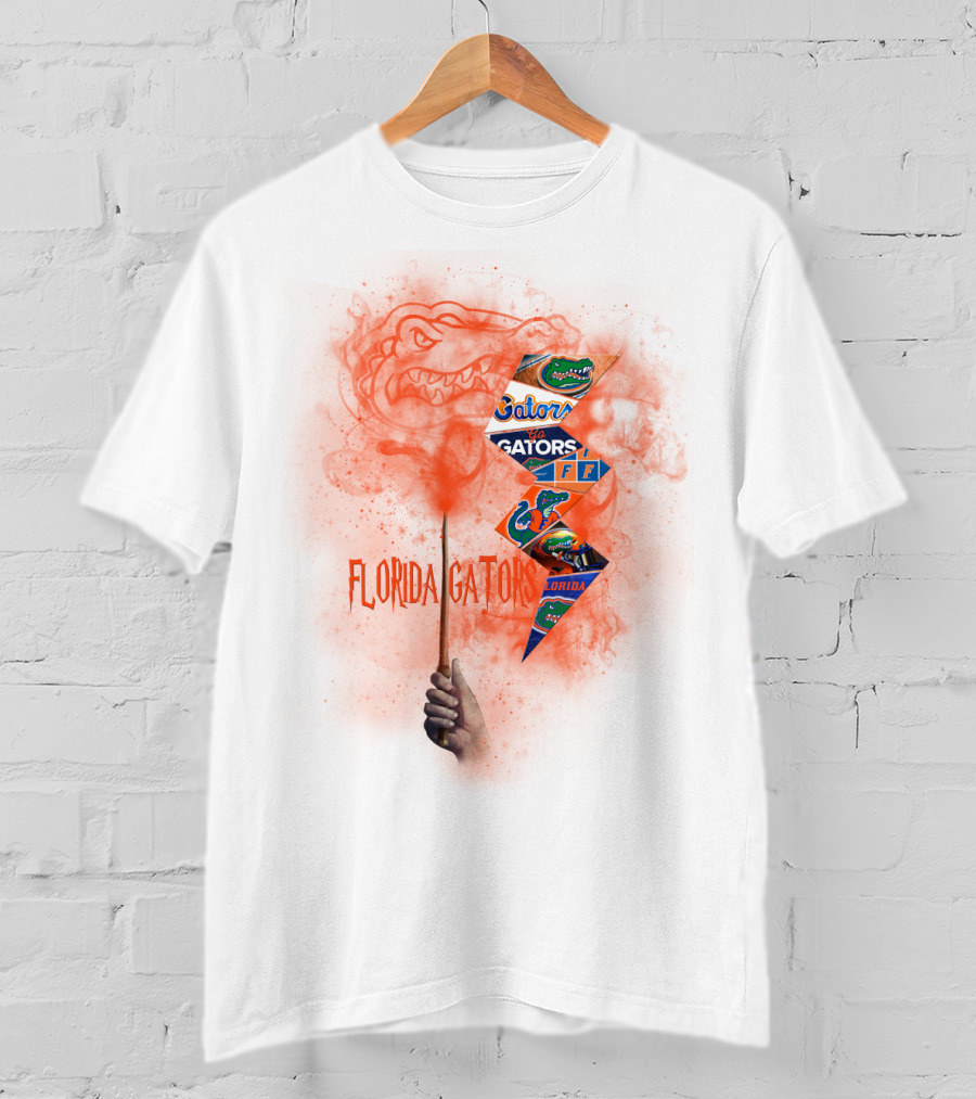 Florida Gators Hand Holding Flags And Alligator T-Shirt