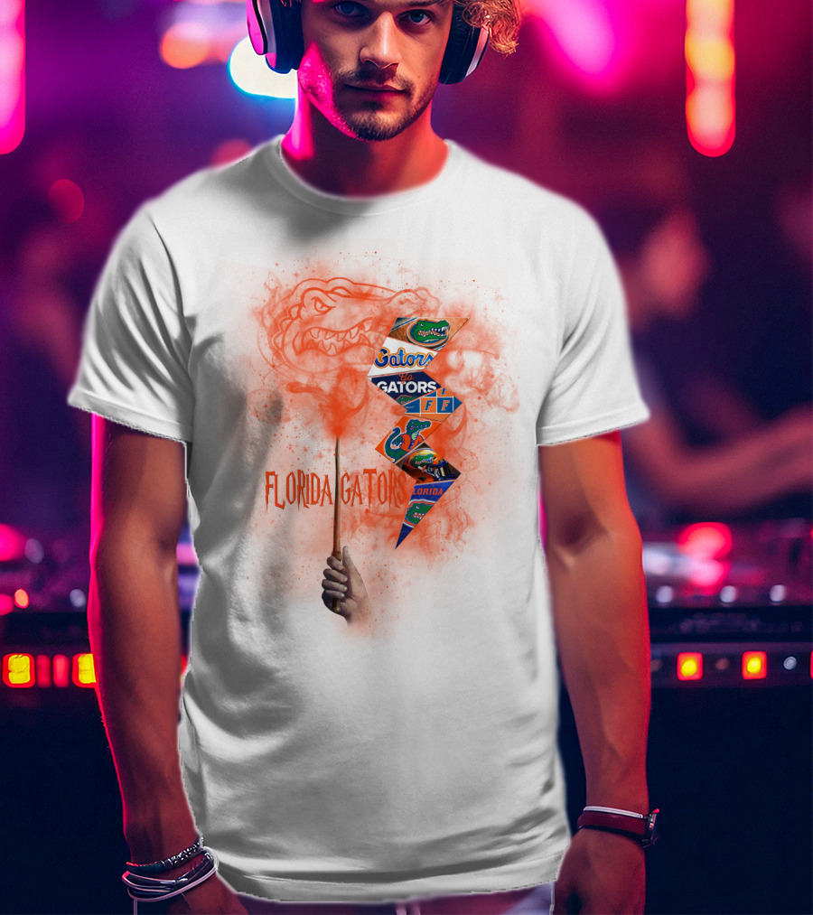 Florida Gators Hand Holding Flags And Alligator T-Shirt