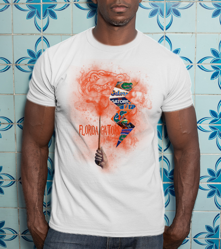 Florida Gators Hand Holding Flags And Alligator T-Shirt