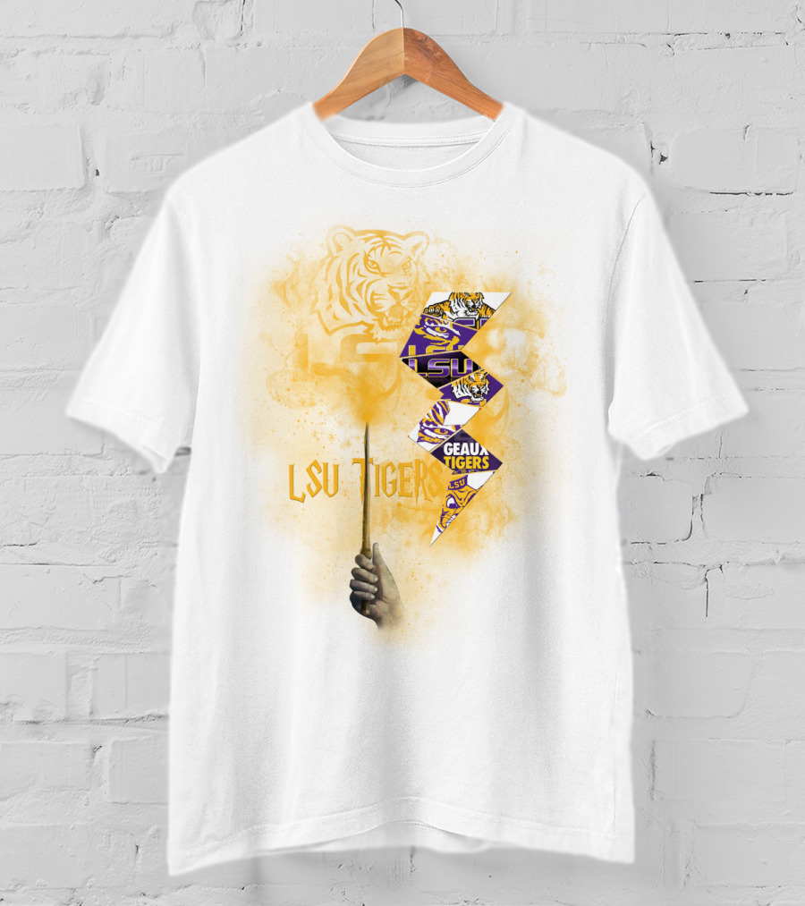Lsu Tigers Geaux Tigers Lightning Wand T-Shirt