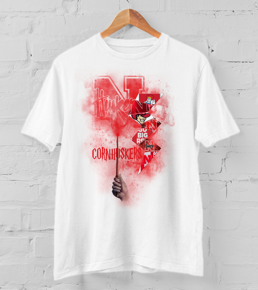 Nebraska Cornhuskers Go Big Red N Huskers Cornhuskers Magic Wand T-Shirt