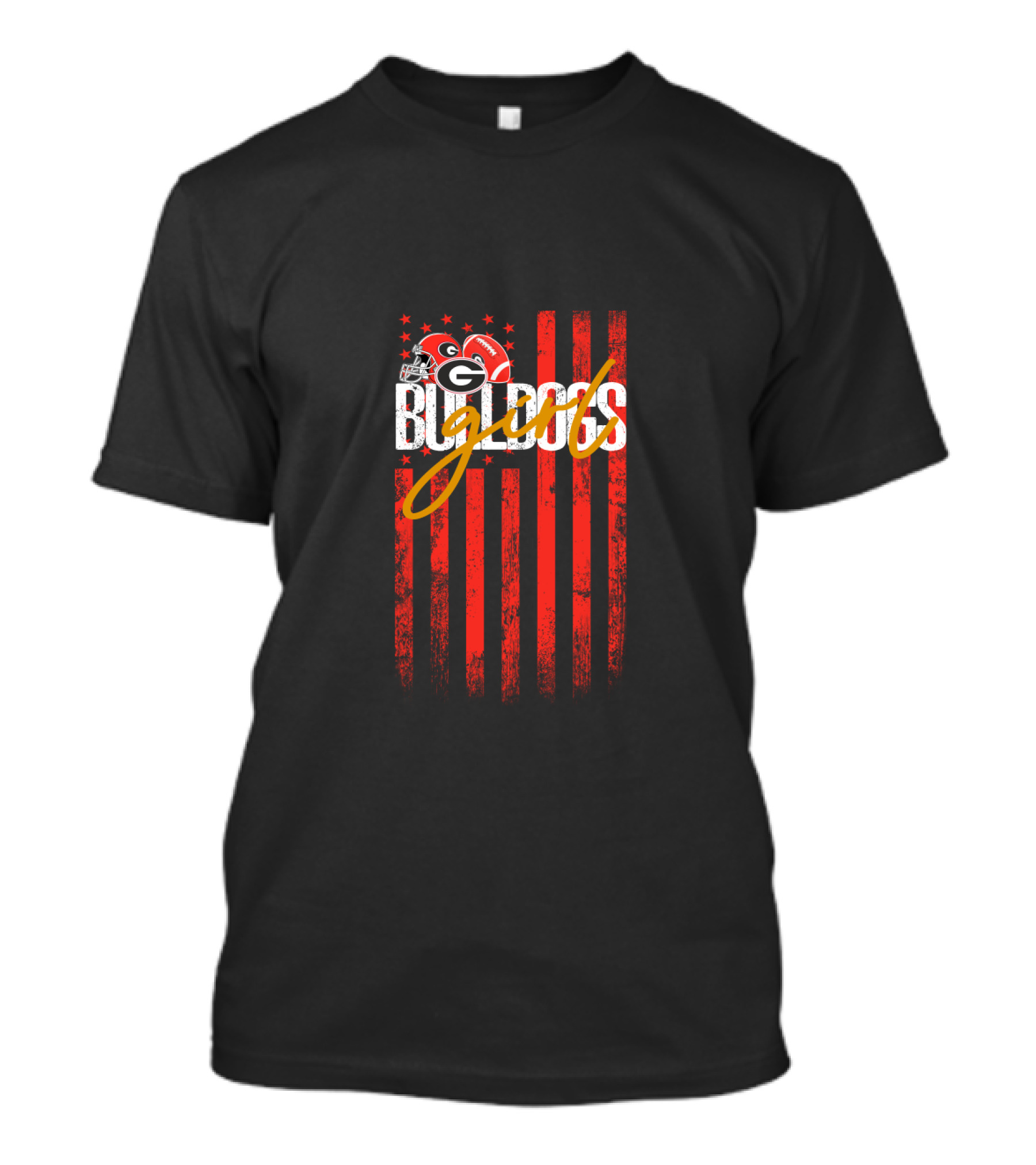 Georgia Bulldogs G Logo American Flag Bulldogs Team Pride T-Shirt