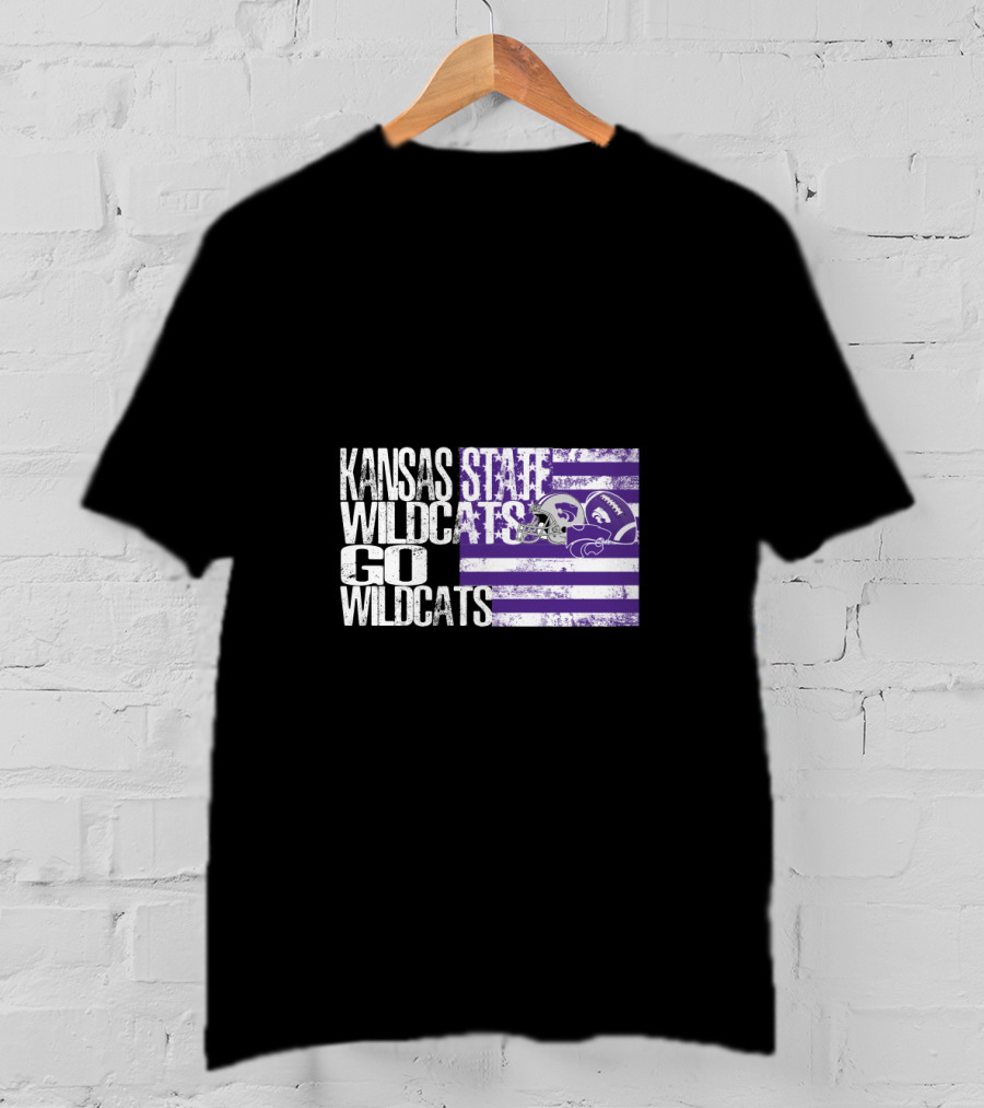 Kansas State Wildcats Go Wildcats Flag T-Shirt