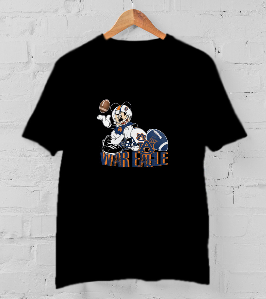 Auburn War Eagle Mickey Football Auburn Tigers T-Shirt