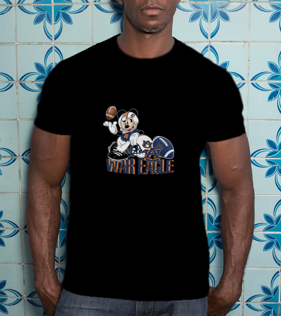 Auburn War Eagle Mickey Football Auburn Tigers T-Shirt