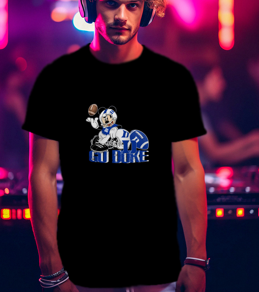 Chtnca8006 Go Duke Football Mickey Mouse T-Shirt