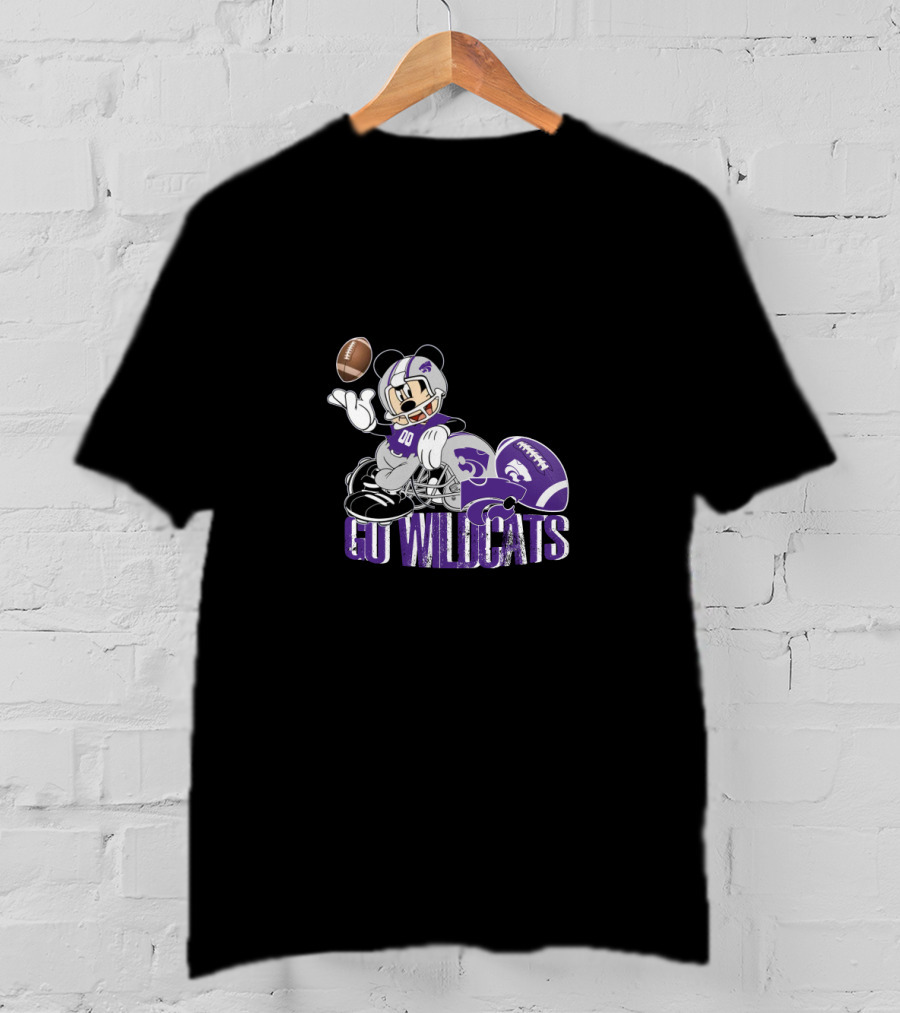 Chtnca8011 Go Wildcats Football Mickey T-Shirt