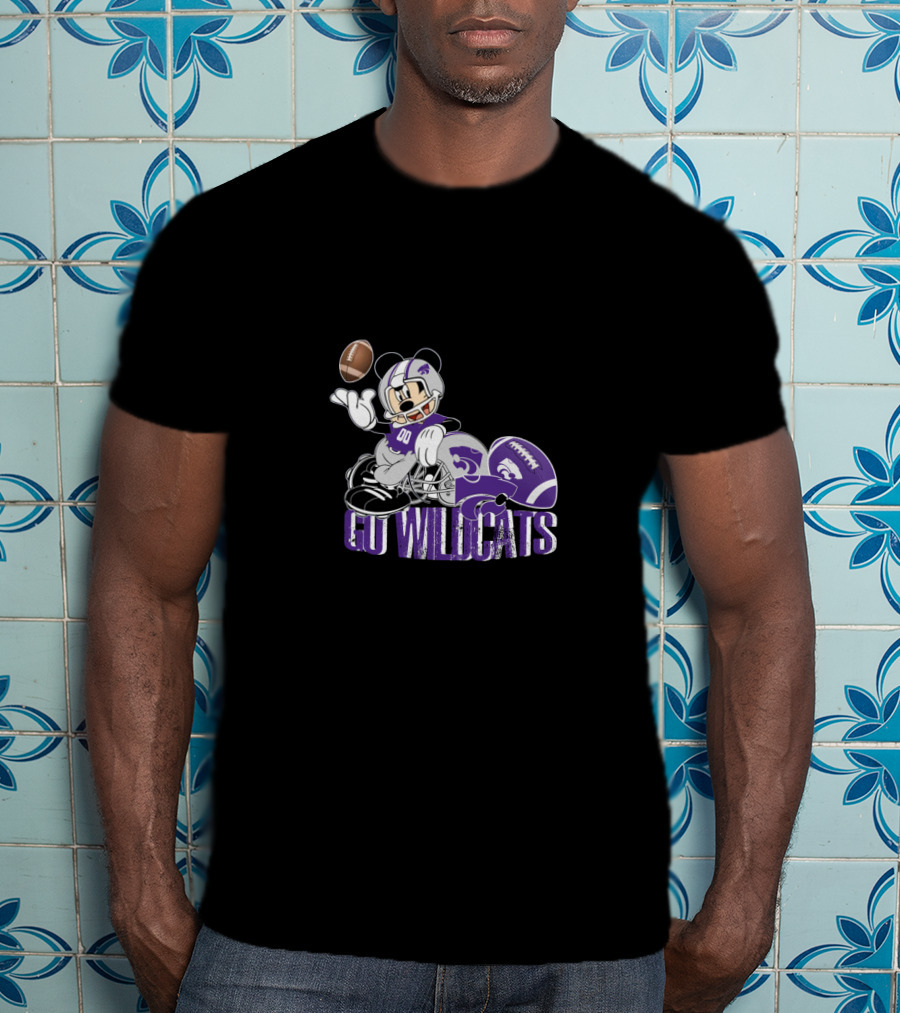 Chtnca8011 Go Wildcats Football Mickey T-Shirt