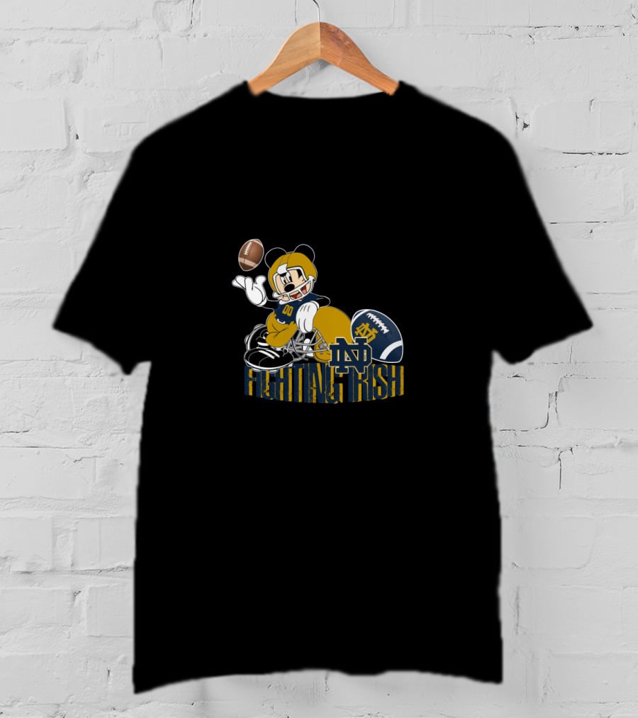 Notre Dame Fighting Irish Mickey Mouse Football 00 T-Shirt