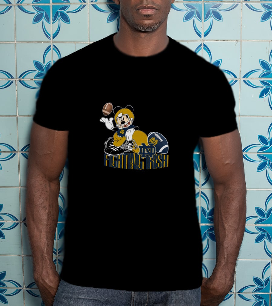 Notre Dame Fighting Irish Mickey Mouse Football 00 T-Shirt