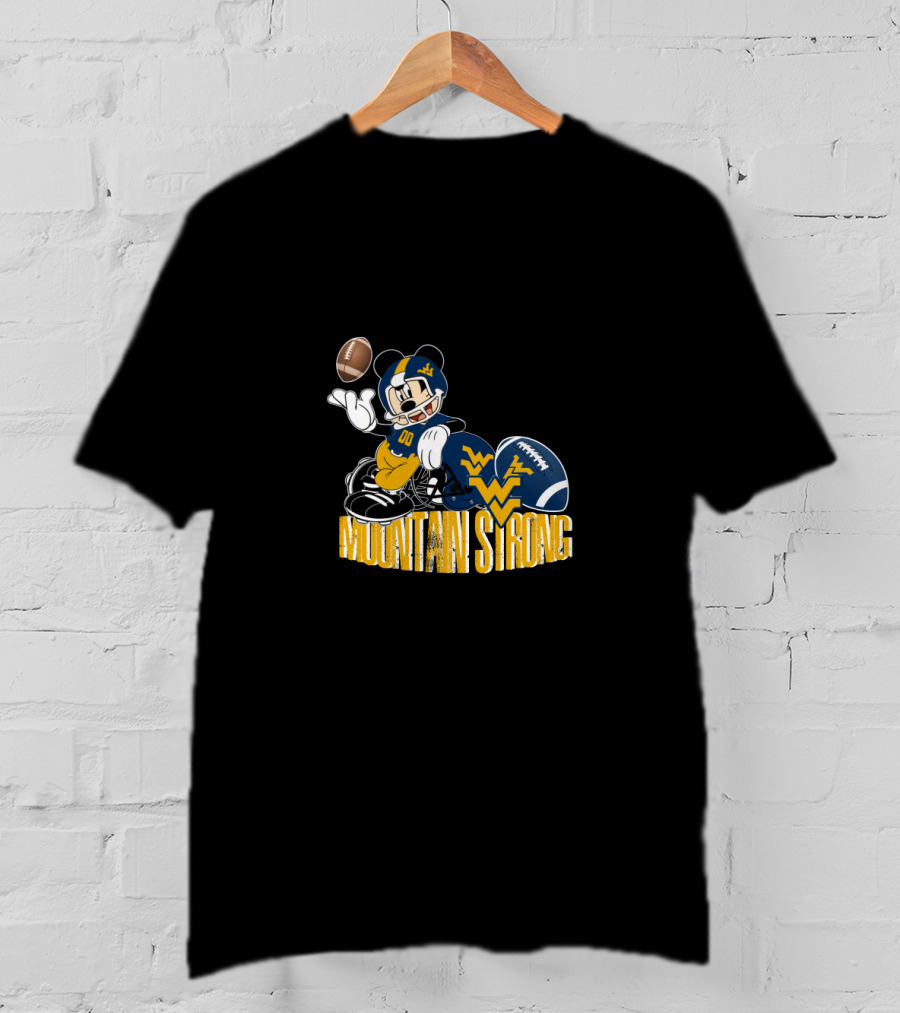 Chtnca8023 Mountain Strong Wv Football Mickey Quarterback T-Shirt