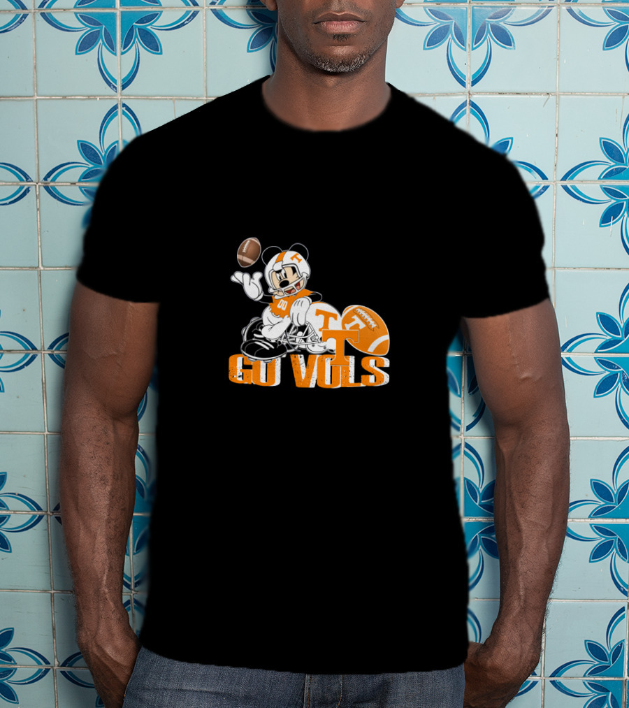 Go Vols Tennessee Football Mickey Mouse T-Shirt