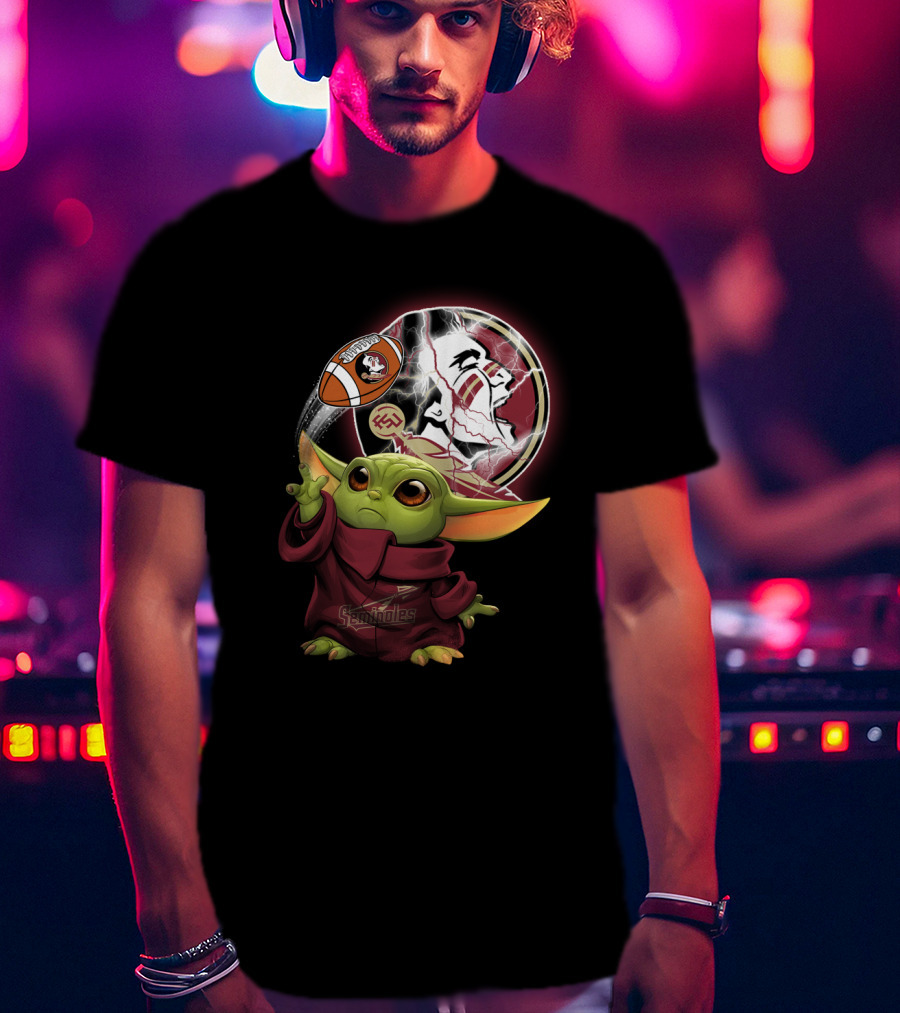 Seminoles Baby Alien Using Force With Florida State Football T-Shirt