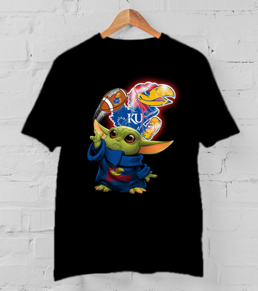 Ku Jayhawks Kansas Football Baby Alien T-Shirt