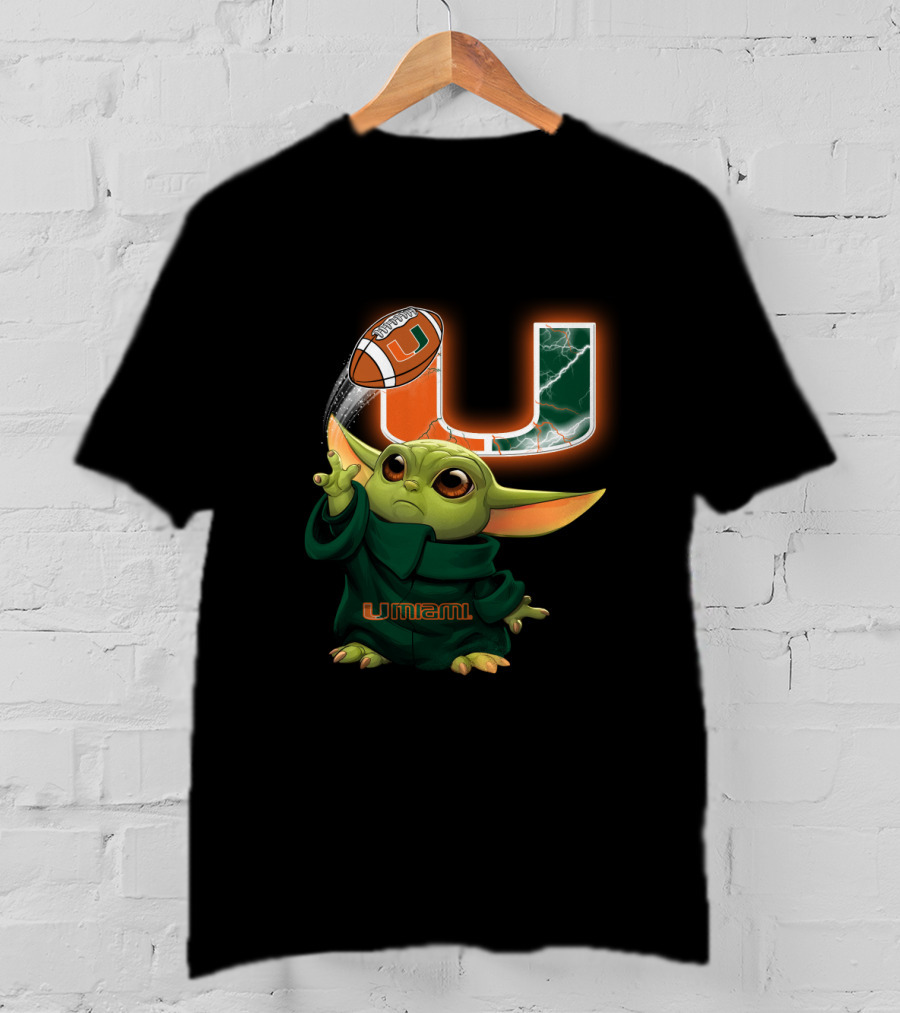 Umiami Baby Yoda Football Force U T-Shirt