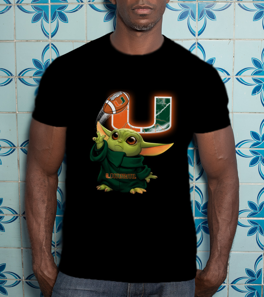 Umiami Baby Yoda Football Force U T-Shirt