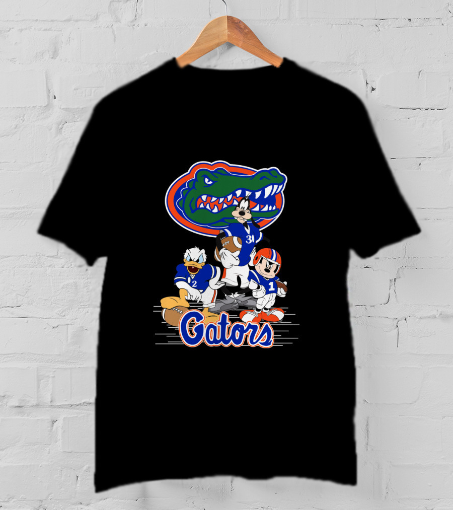 Gators Football Goofy Mickey Donald T-Shirt