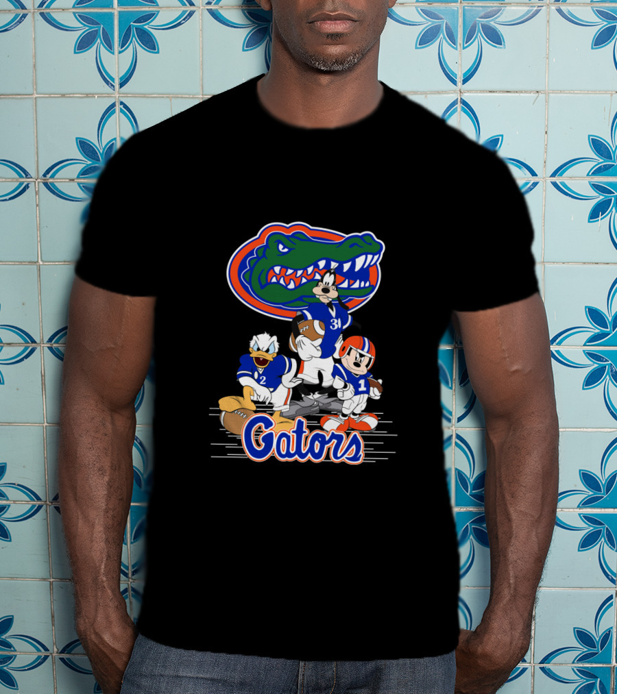 Gators Football Goofy Mickey Donald T-Shirt