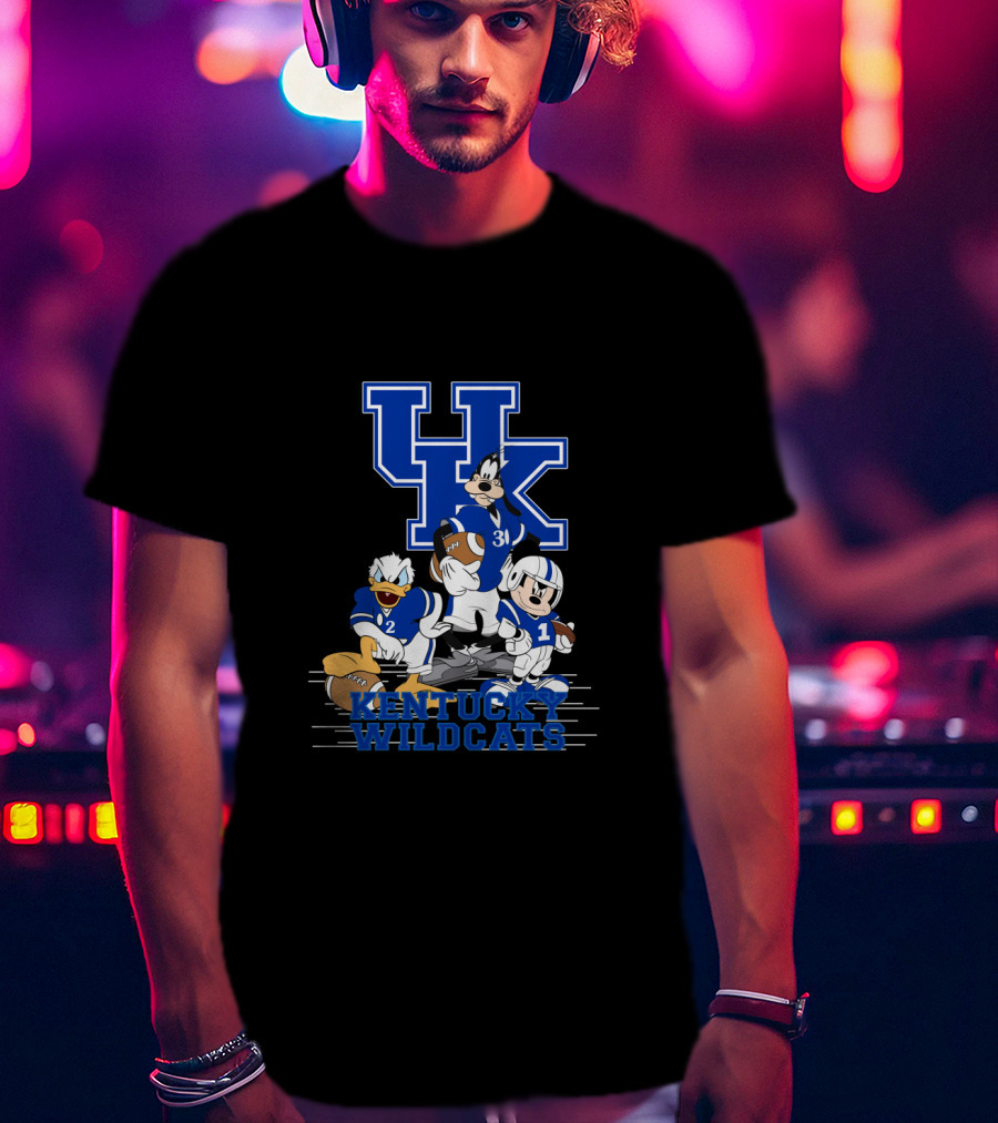 Kentucky Wildcats Mickey Donald Goofy Football Team Players T-Shirt