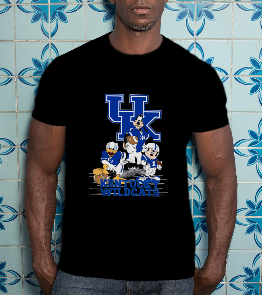 Kentucky Wildcats Mickey Donald Goofy Football Team Players T-Shirt