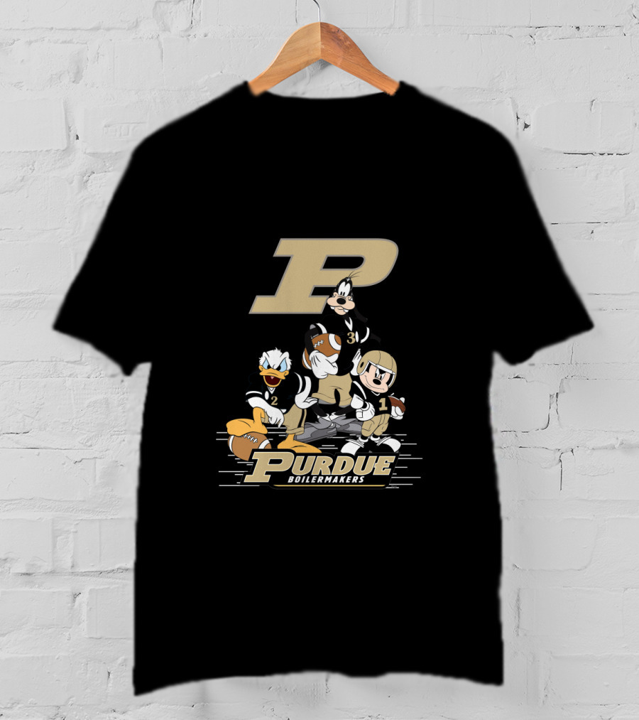 Purdue Boilermakers Character Team Football Collaboration T-Shirt