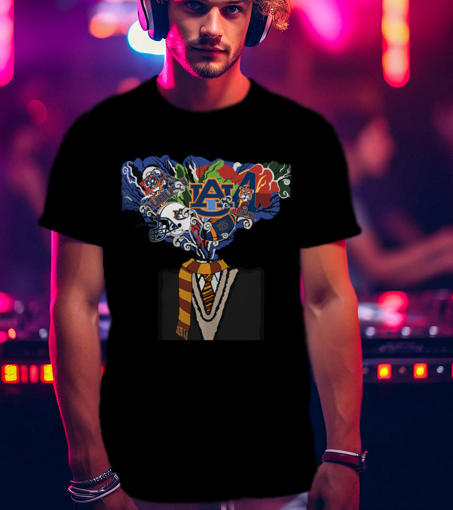 Auburn University Tigers Football Magic Surrealism Iconic Explosion T-Shirt