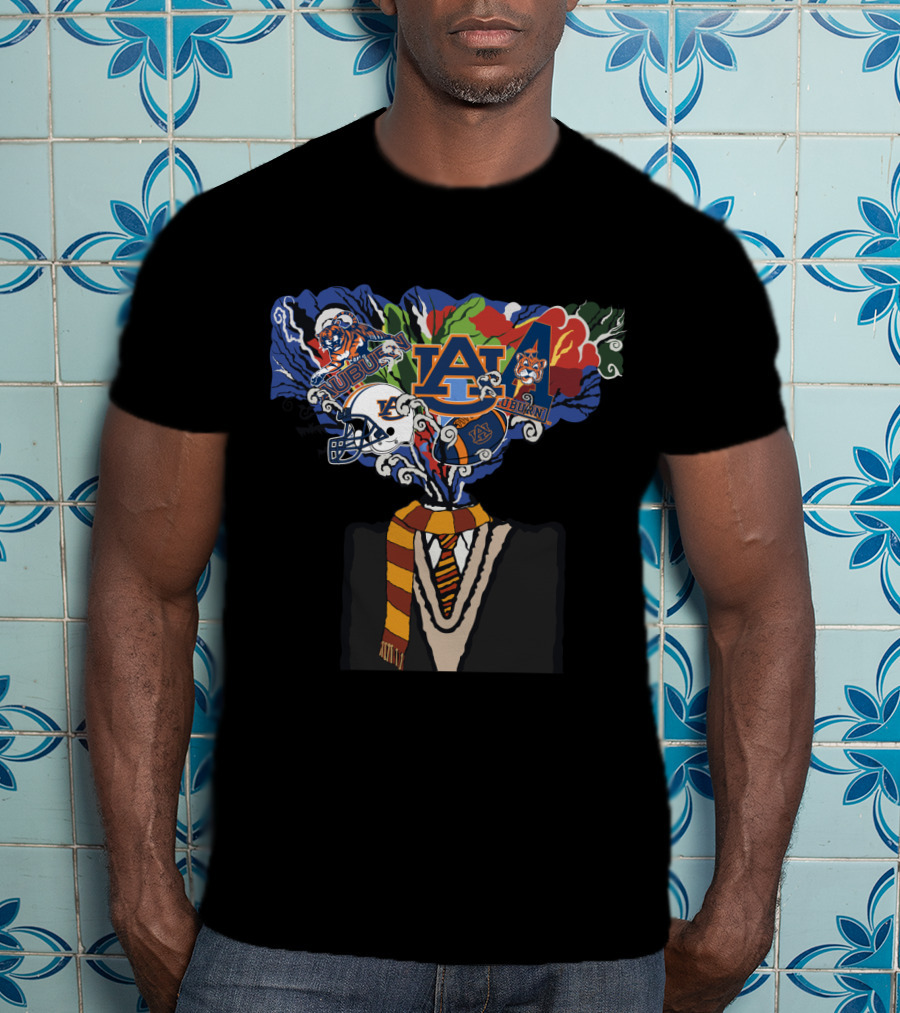 Auburn University Tigers Football Magic Surrealism Iconic Explosion T-Shirt