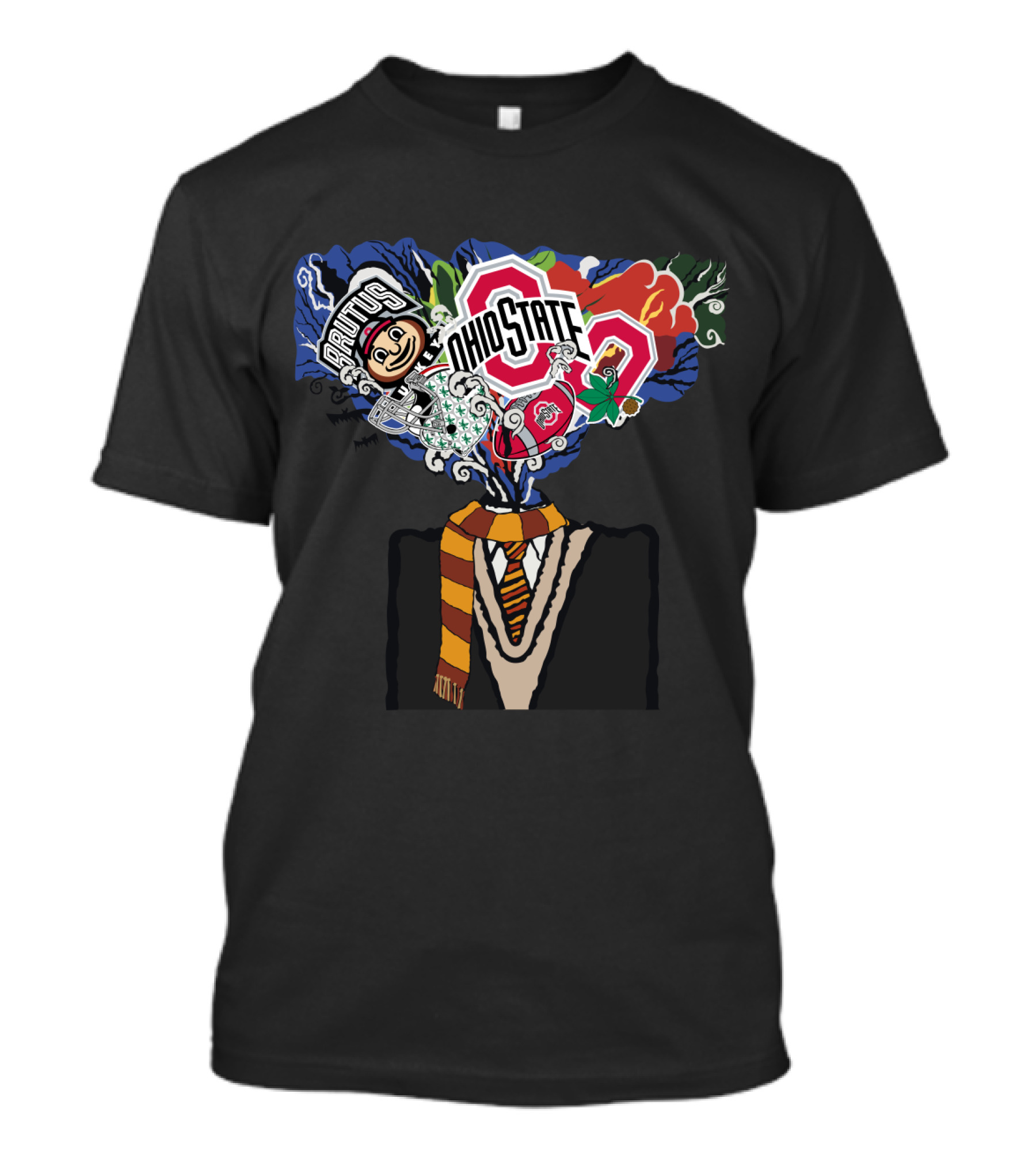 Ohio State Brutus Buckeye And Hogwarts Gryffindor Mashup Chtnca11008 T-Shirt