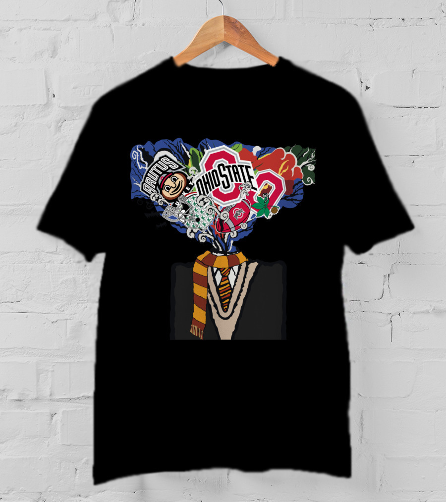 Ohio State Brutus Buckeye And Hogwarts Gryffindor Mashup Chtnca11008 T-Shirt