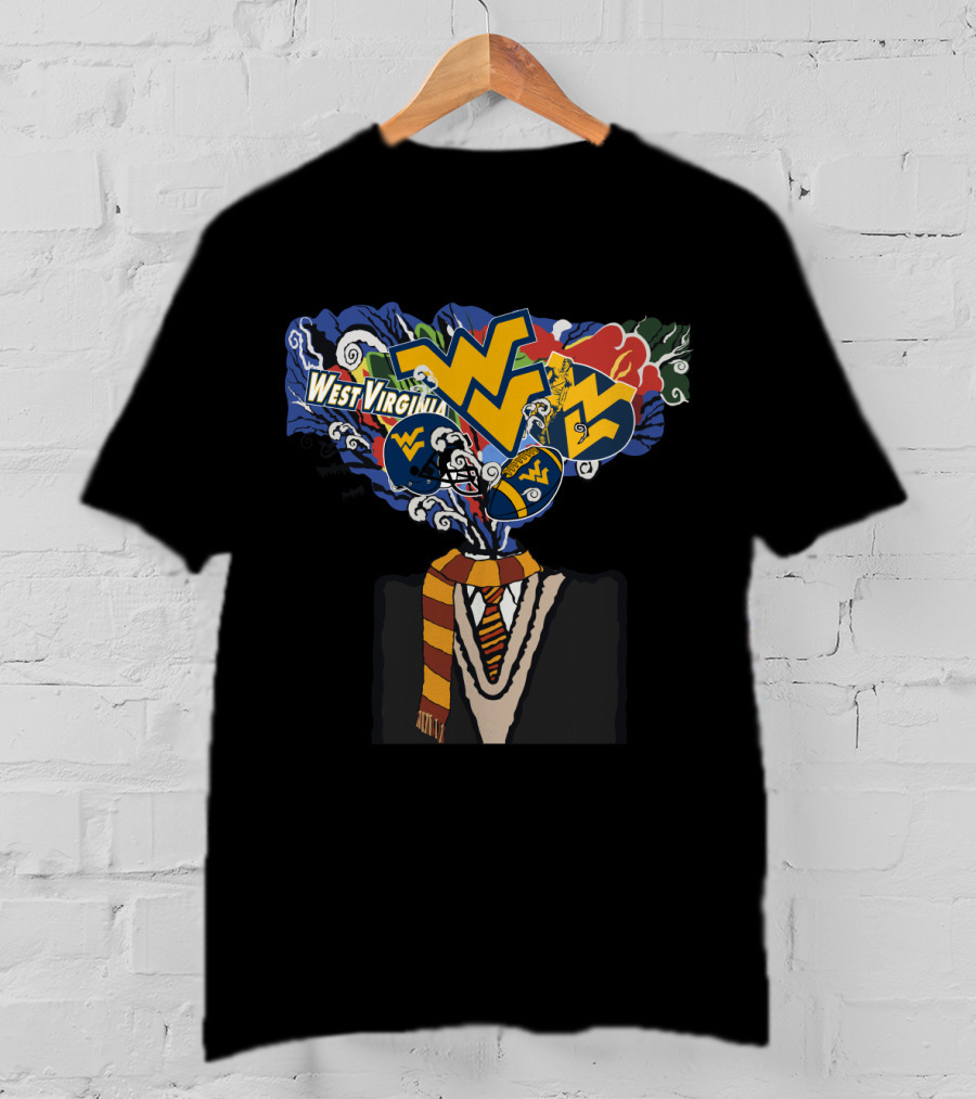 West Virginia Mountaineers W V Imagery With Wizard Elements Chtnca11010 T-Shirt
