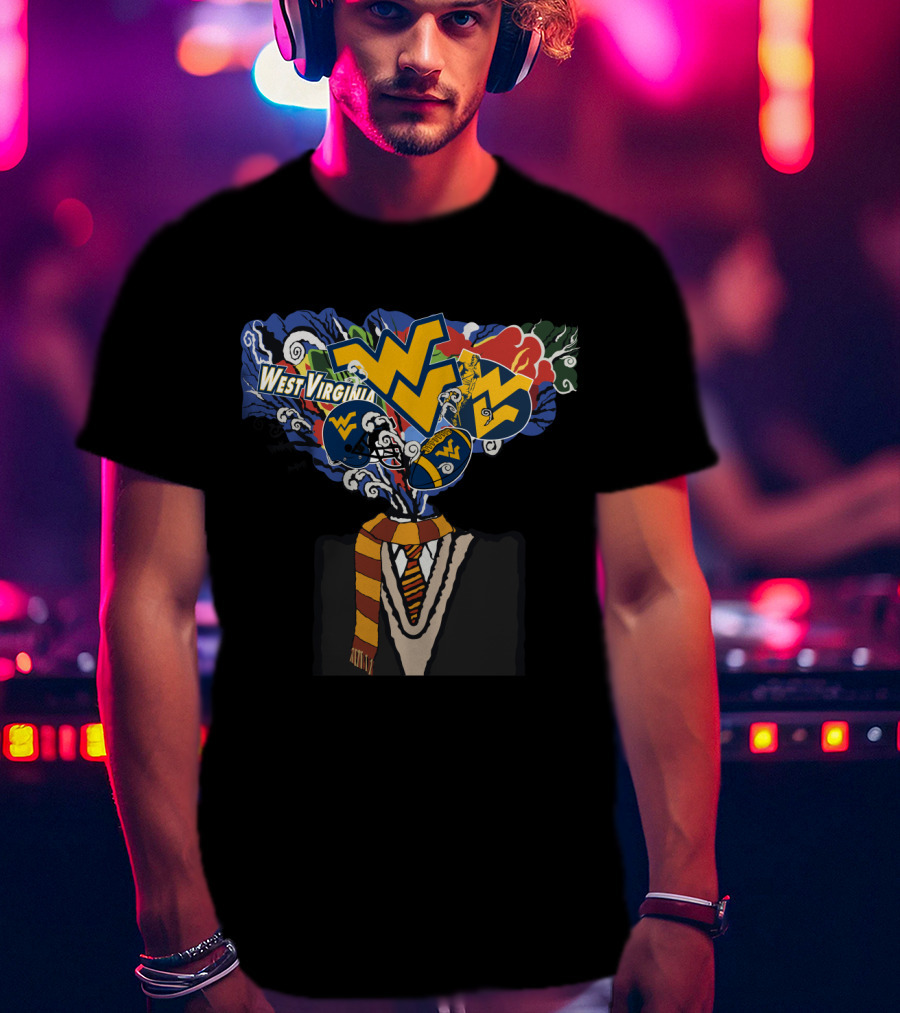 West Virginia Mountaineers W V Imagery With Wizard Elements Chtnca11010 T-Shirt