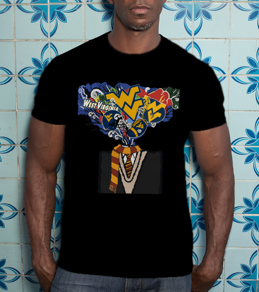 West Virginia Mountaineers W V Imagery With Wizard Elements Chtnca11010 T-Shirt