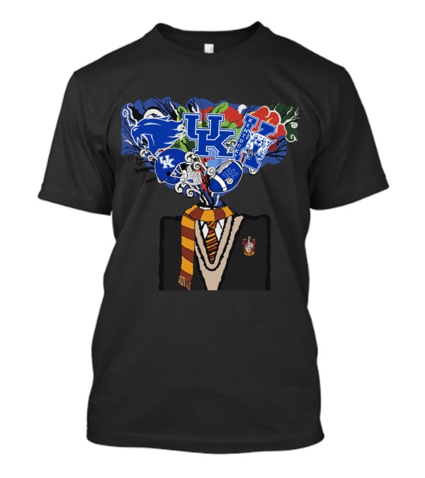 Chtnca11016 Kentucky Wildcats Hogwarts Gryffindor Mashup T-Shirt