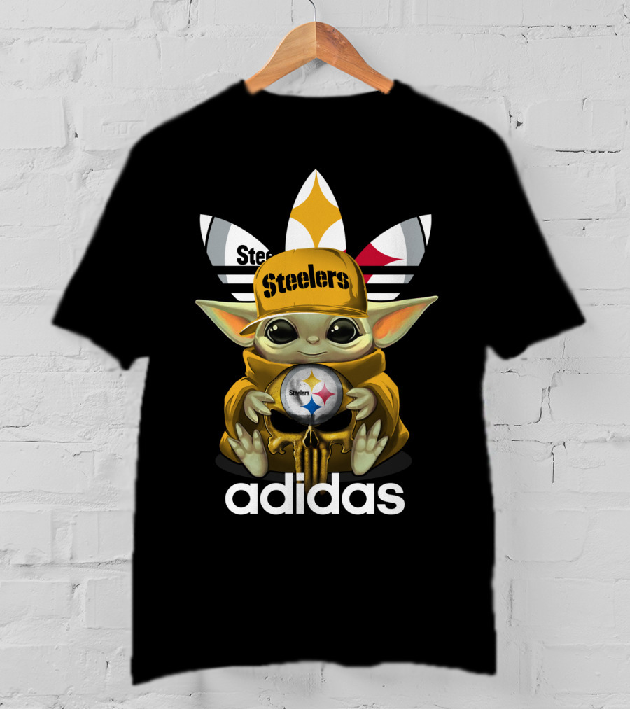 Baby Yoda Steelers Star Wars Pittsburgh Football T-Shirt
