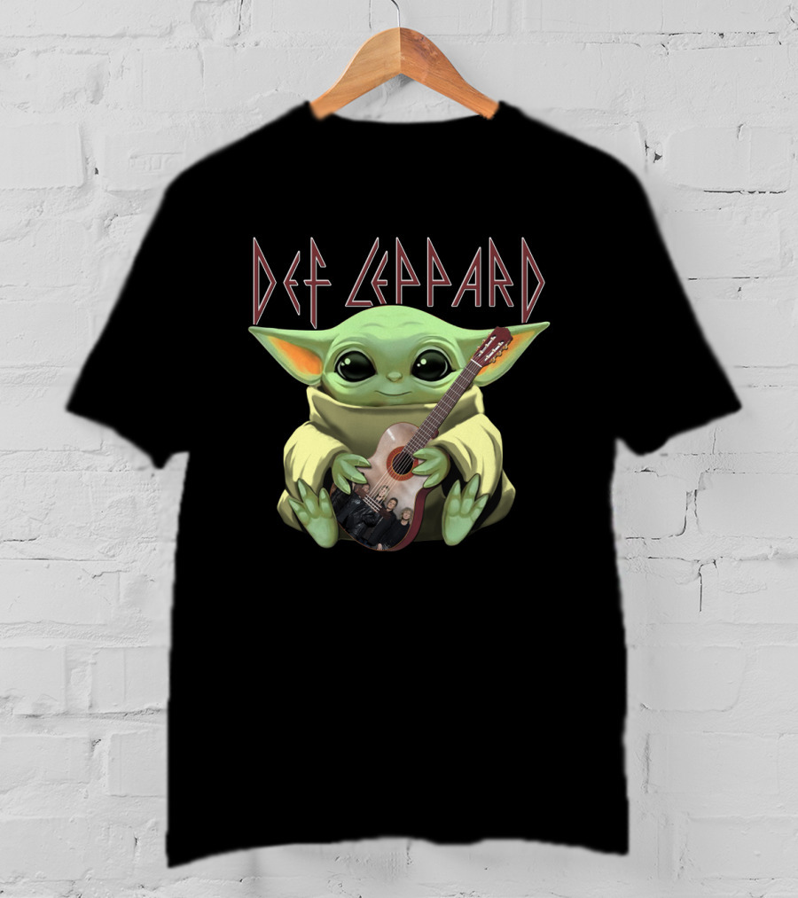 Def Leppard Yoda Playing Guitar T-Shirt