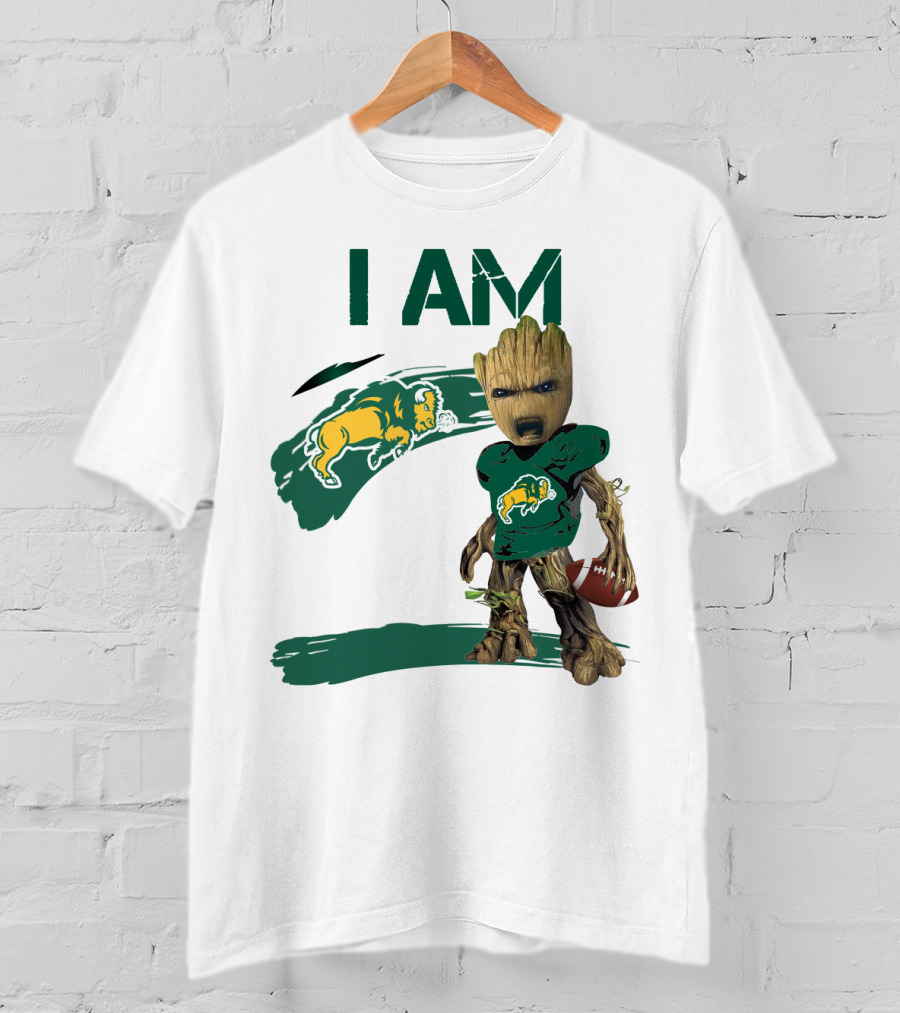 I AM Bison Football Baby Groot T-Shirt