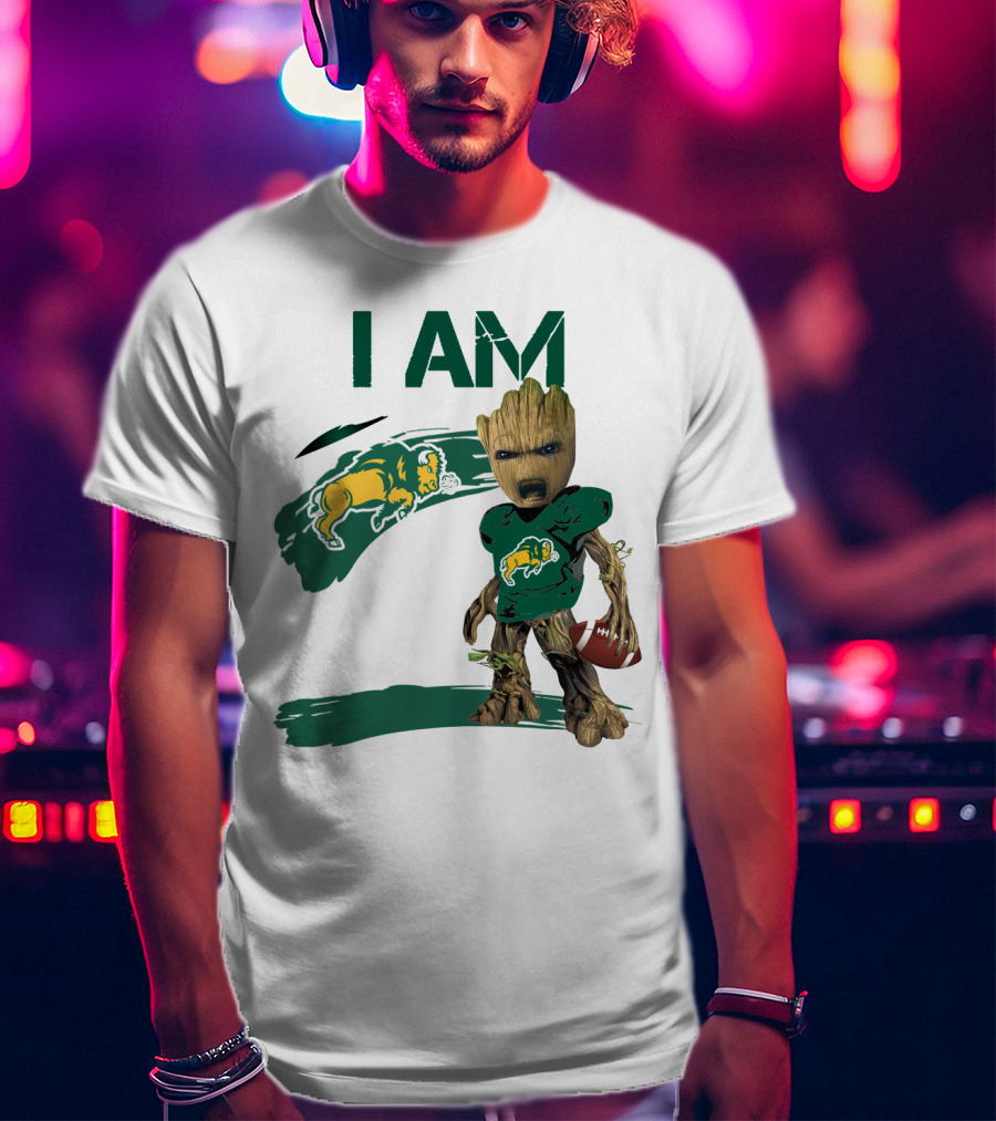 I AM Bison Football Baby Groot T-Shirt