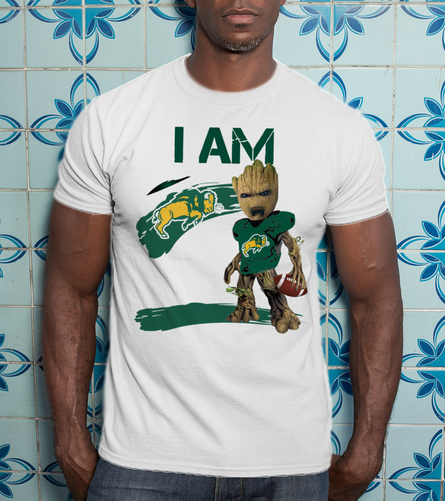 I AM Bison Football Baby Groot T-Shirt