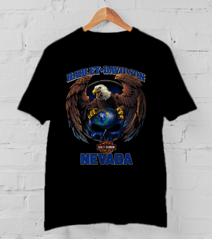 Harley Davidson Nevada Eagle Biker Motorcycles T-Shirt