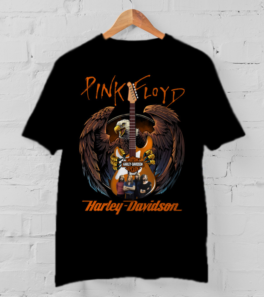 Pink Floyd Harley Davidson Eagle Guitar T-Shirt