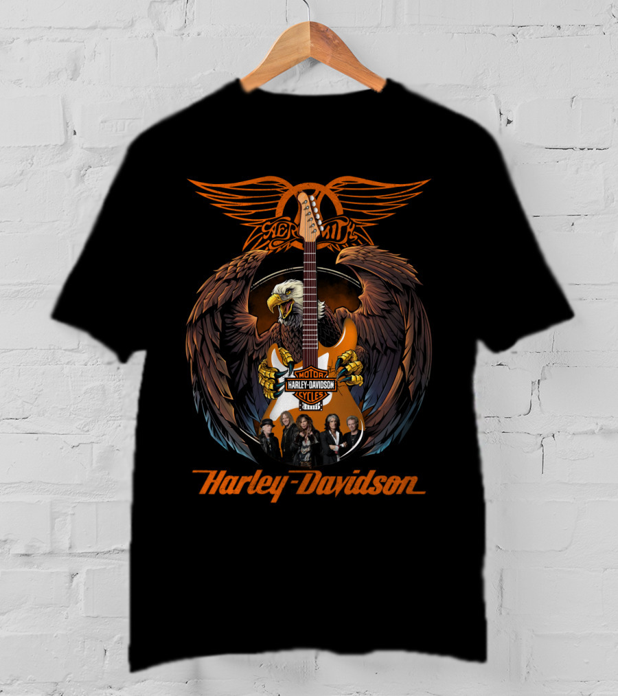 Aerosmith Harley Davidson Motor Cycles Eagle T-Shirt
